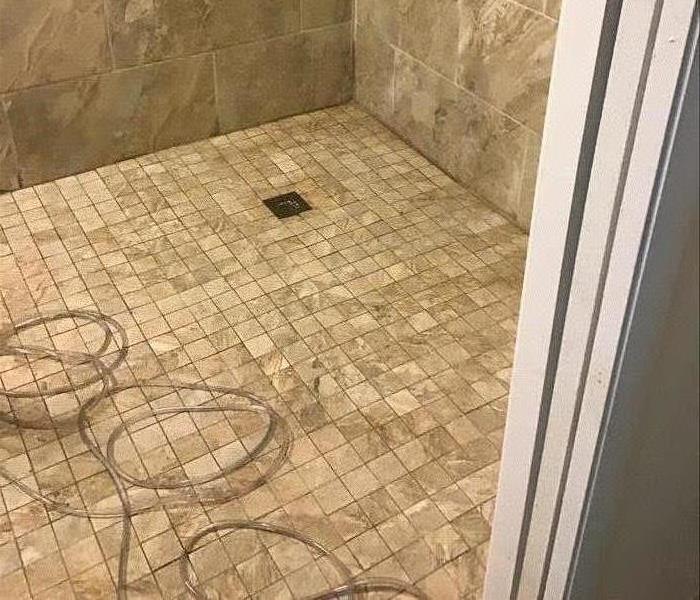 cleaned tile bathroom floor