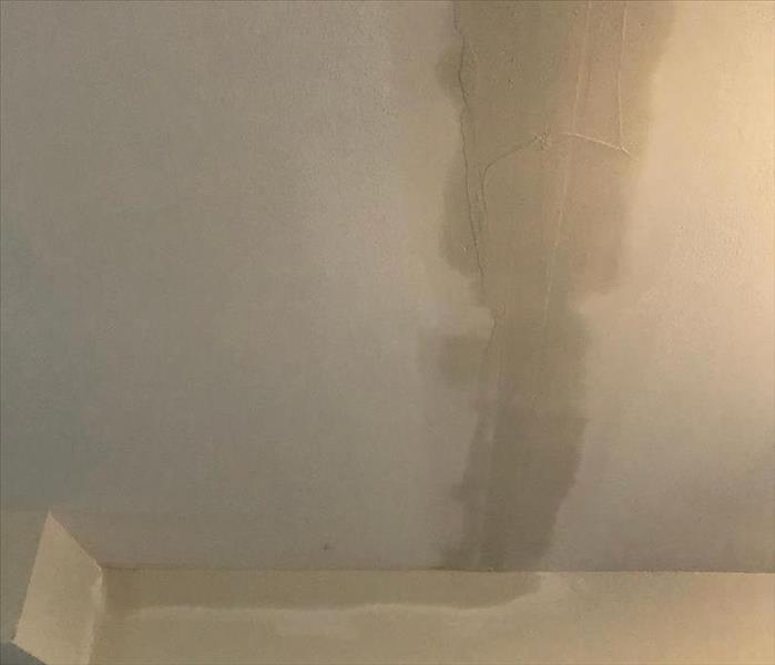 Dry wall caulked after seam cracked 